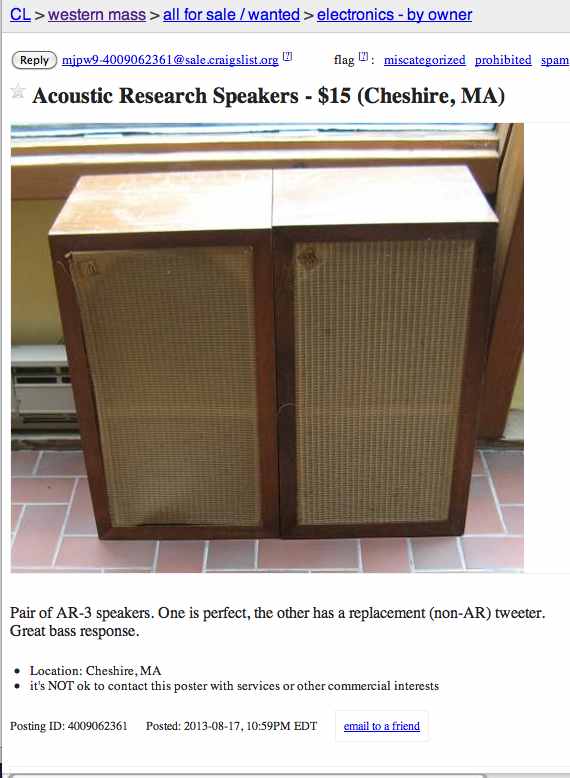 Free Ar3s Page 2 Acoustic Research The Classic Speaker