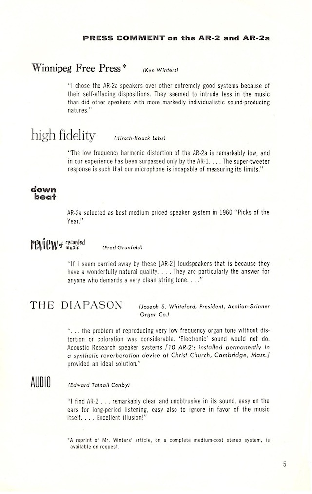 AR-3 and turntable page 5