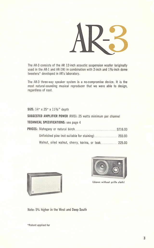 AR loudspeakers early 1960s page 3