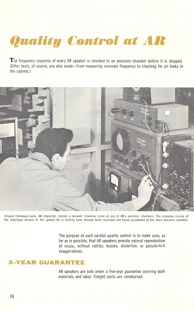 AR loudspeakers early 1960s page 10