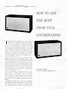 How To Get The Most From Your Loudspeakers pg1