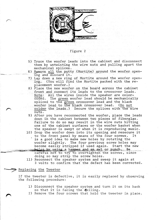 Servicing the Advent Loudspeaker pg3 300